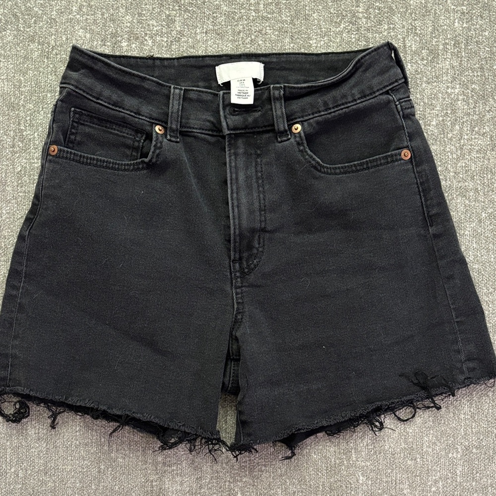 H&M Black Jean Shorts